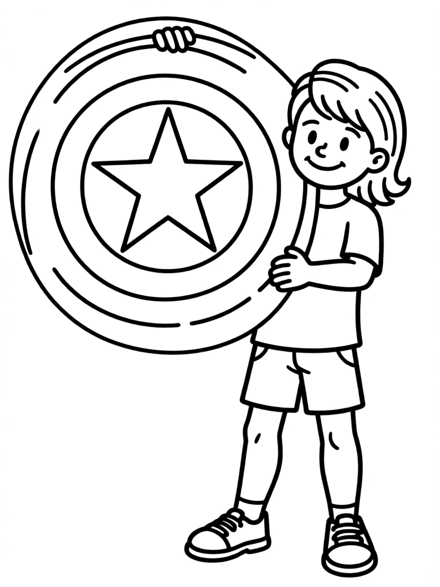An iconic shield with star design