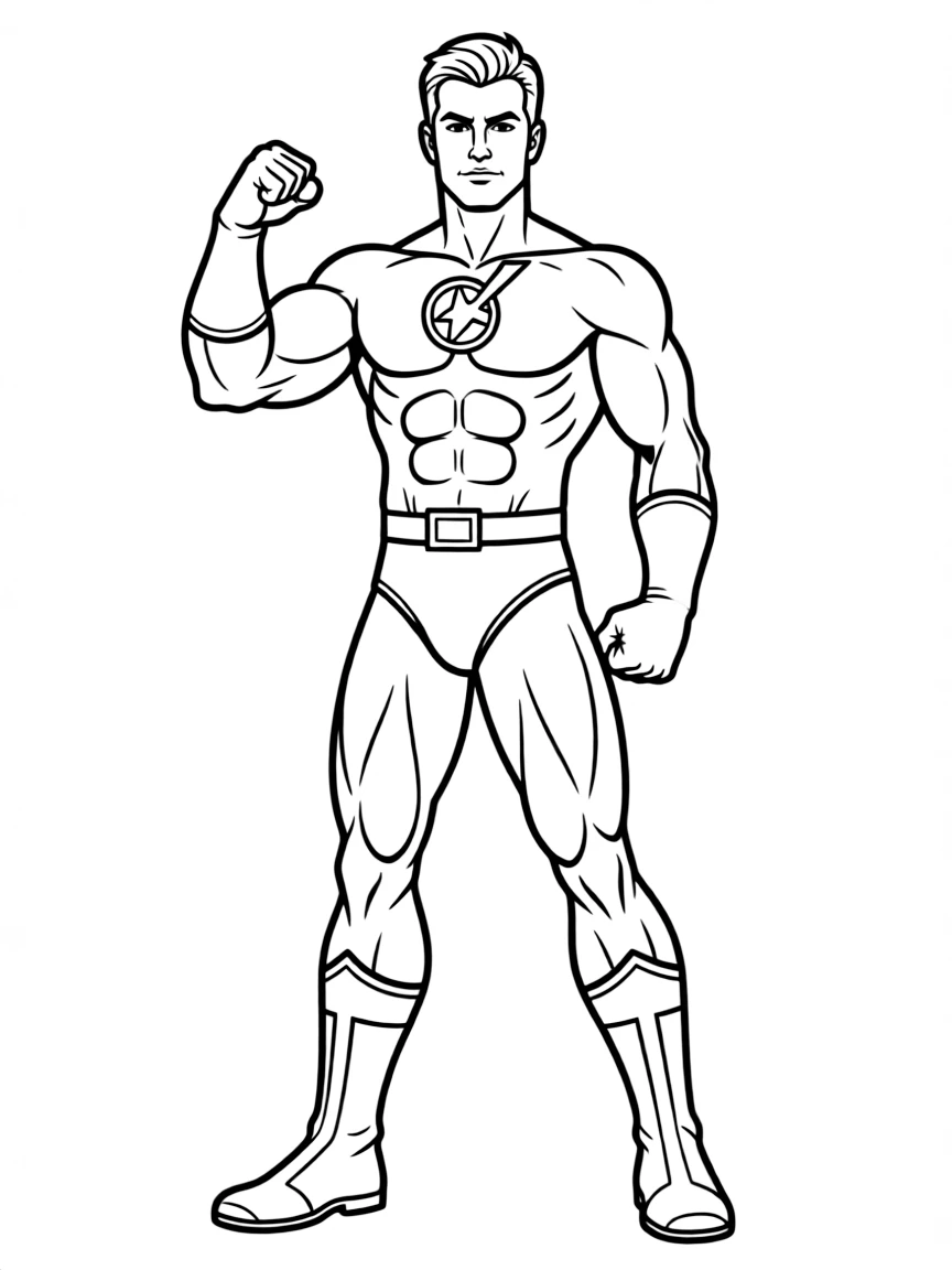 A hero's costume with detailed muscle definition