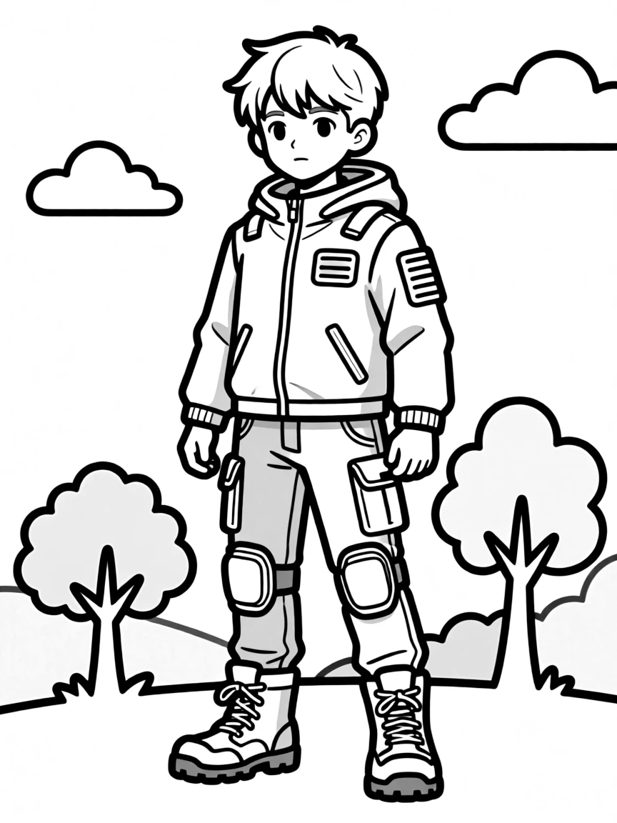 A hero's costume with environmental adaptations