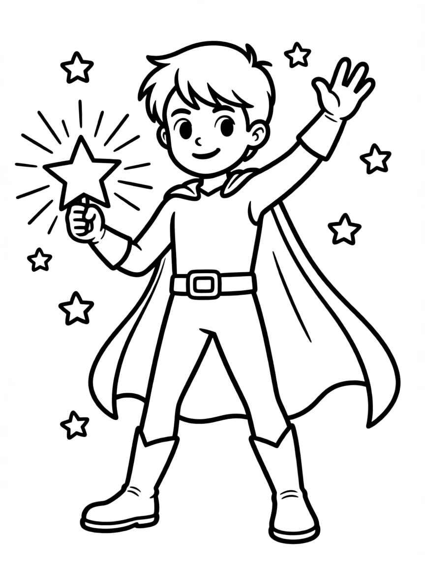 A hero wielding the power of a star