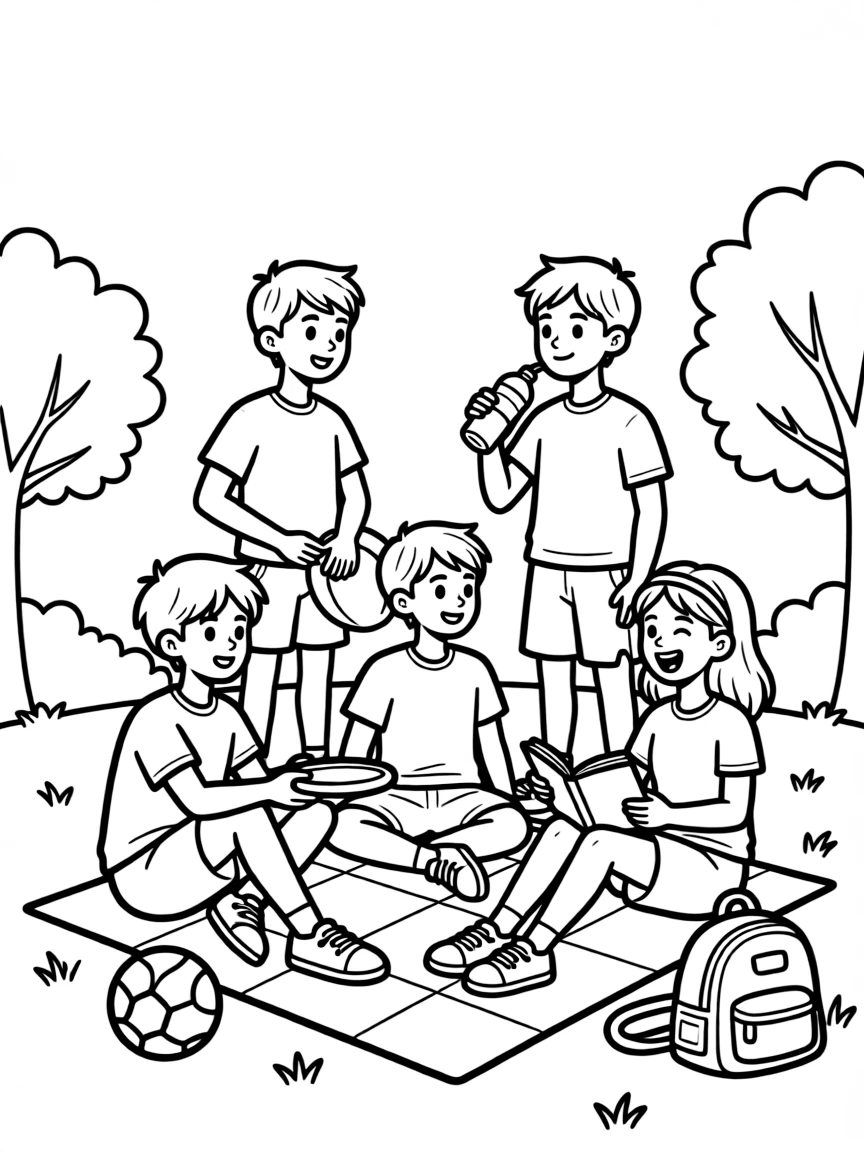 A team of heroes enjoying downtime together