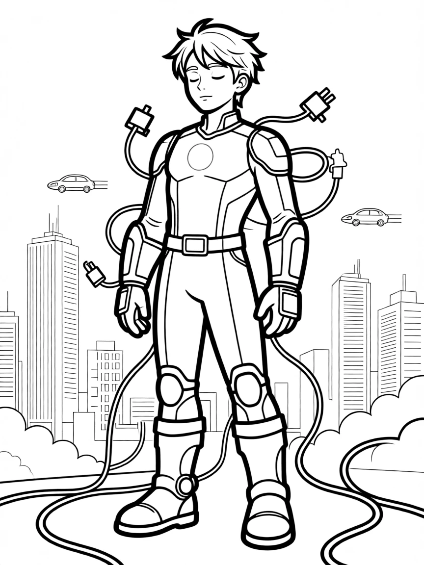 A hero fighting in a powered-down state