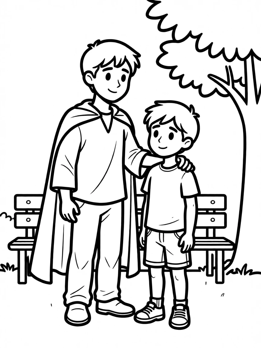 A hero mentoring a troubled youth