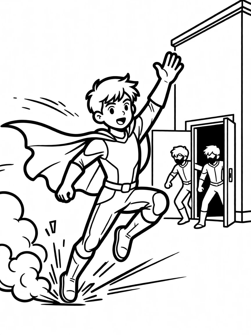 A hero creating a diversion while teammates infiltrate
