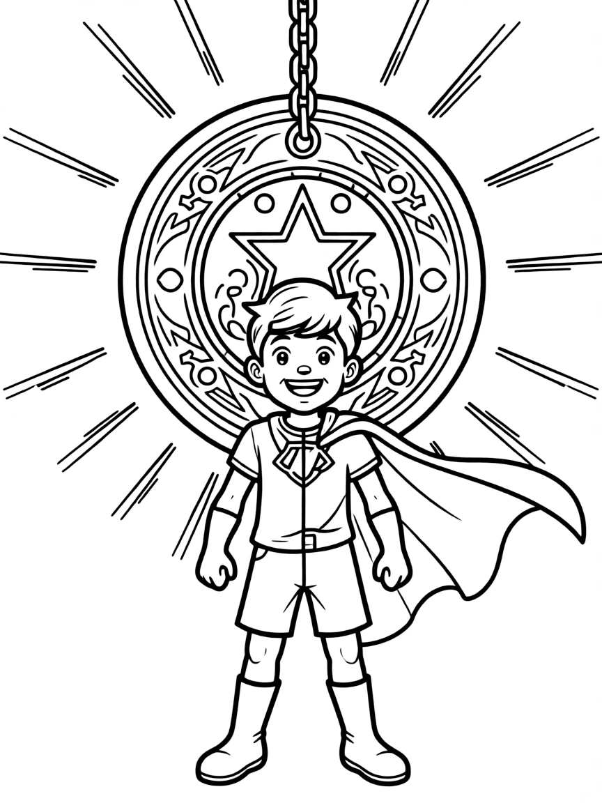 A hero's transformation triggered by specific object