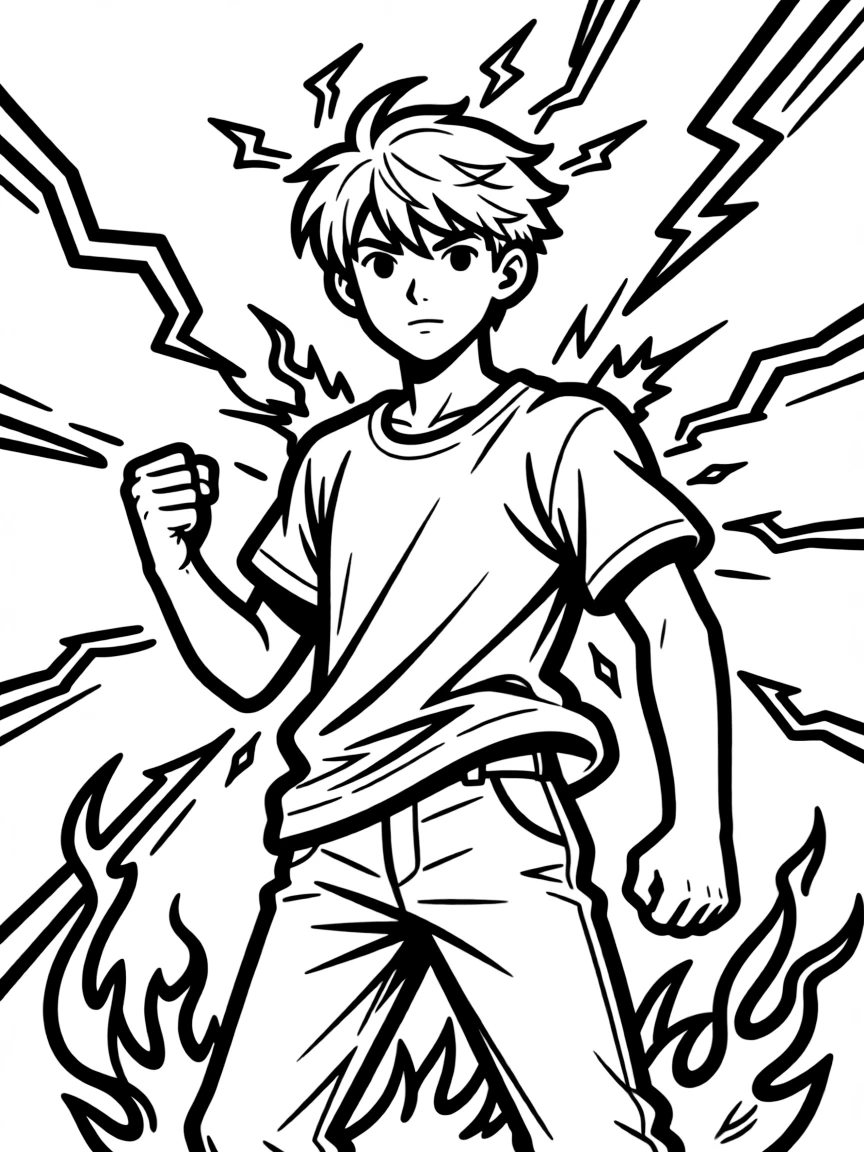 A hero's physical change when powers activate