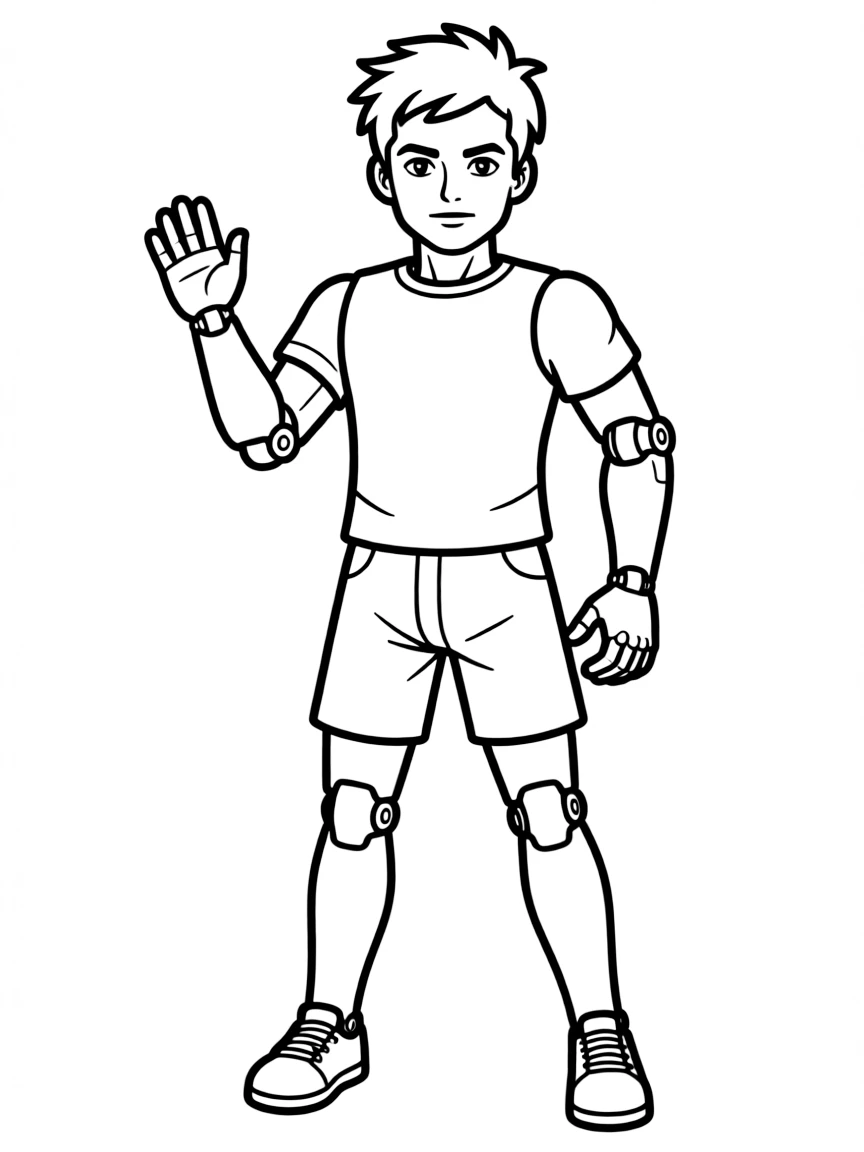A detailed action figure with multiple points of articulation