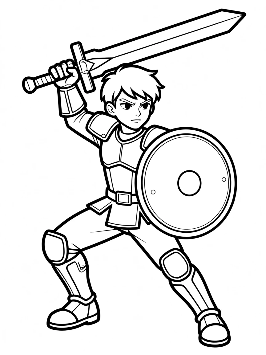 A collectible figure in a dynamic battle stance