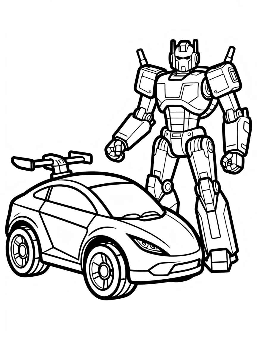 A transforming vehicle playset with action features