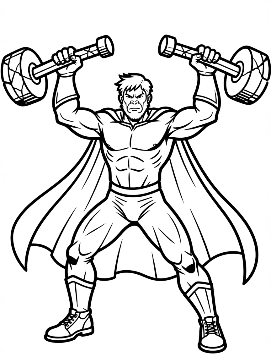 A hero with gorilla strength bending steel bars