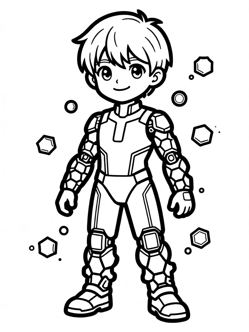 A nanite-based hero reforming their body shape