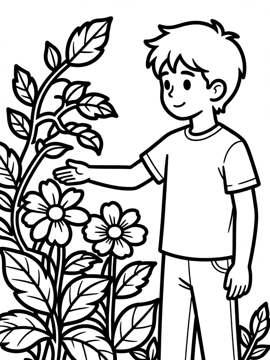 A hero with plant life growing from their touch