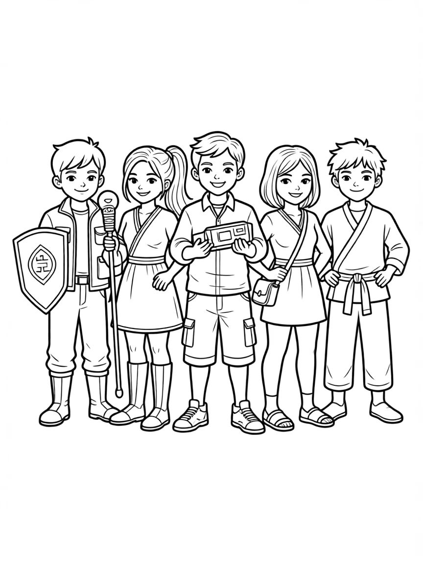 A team of heroes representing different countries