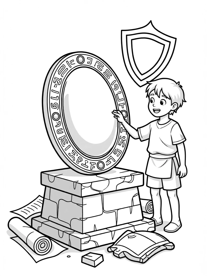 An artifact revealing secrets about a hero's origin