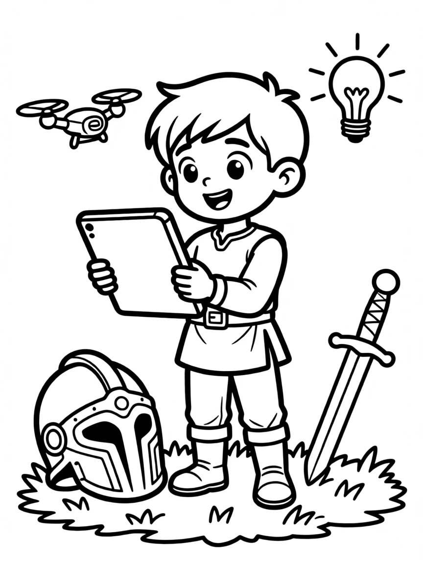 A hero from the past adapting to modern technology