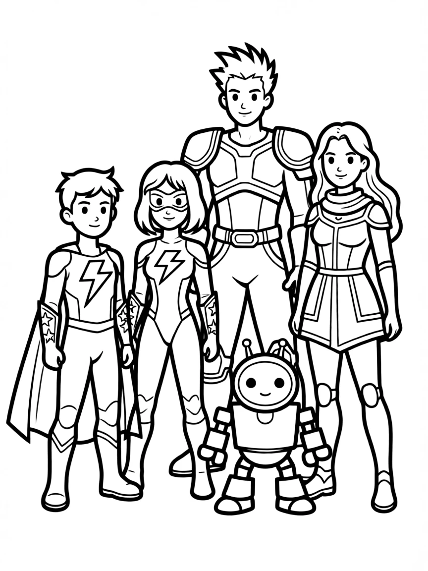 A team of variant heroes from different realities