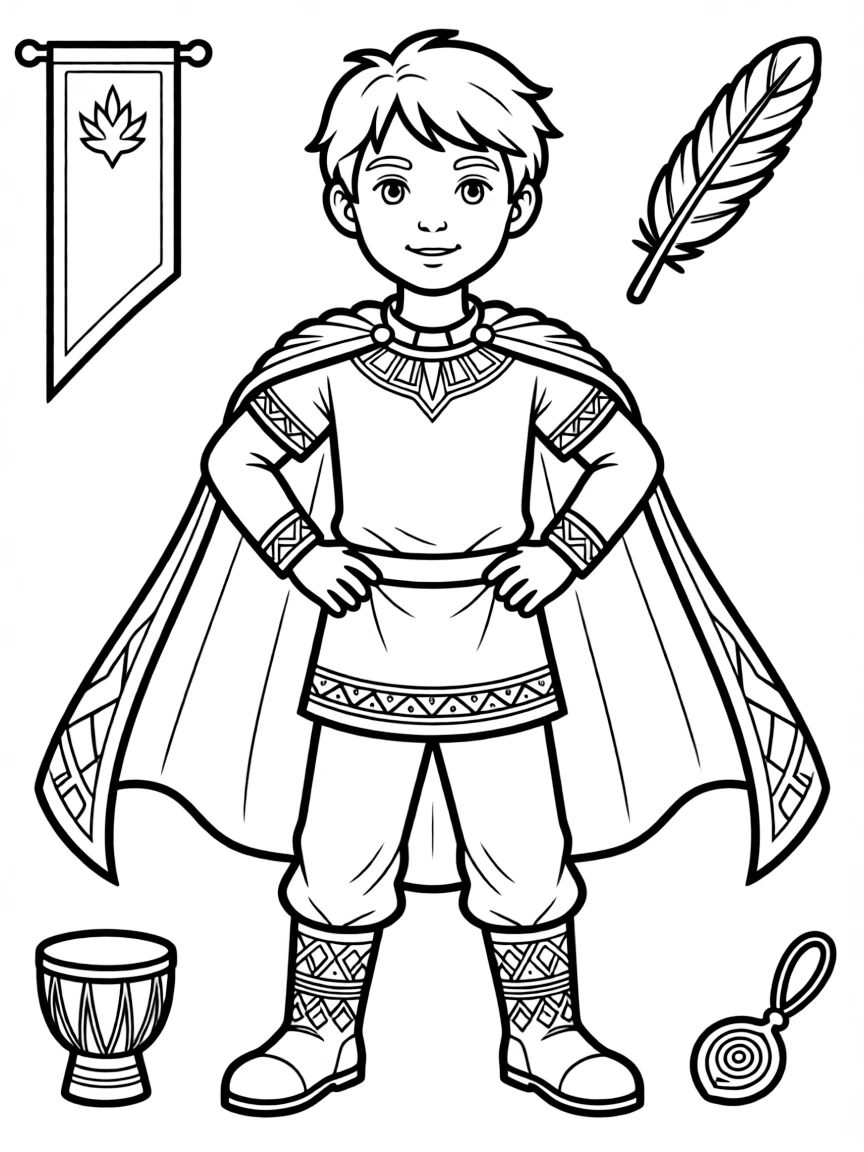A hero incorporating their cultural heritage into their costume