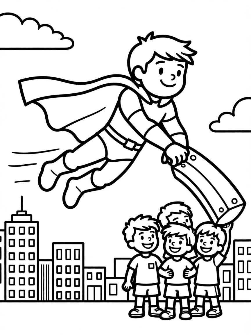 A hero with a non-traditional body type performing heroic feats