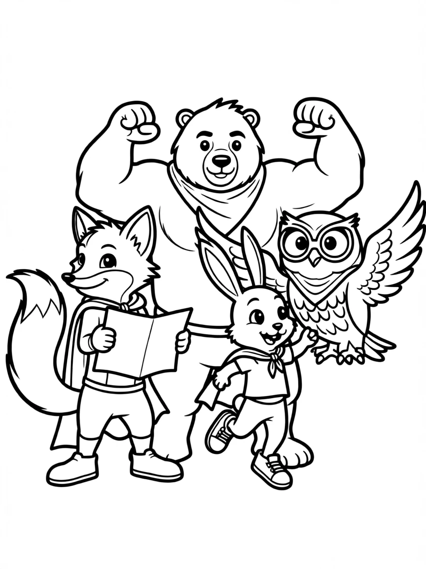 A team of animal heroes with different abilities