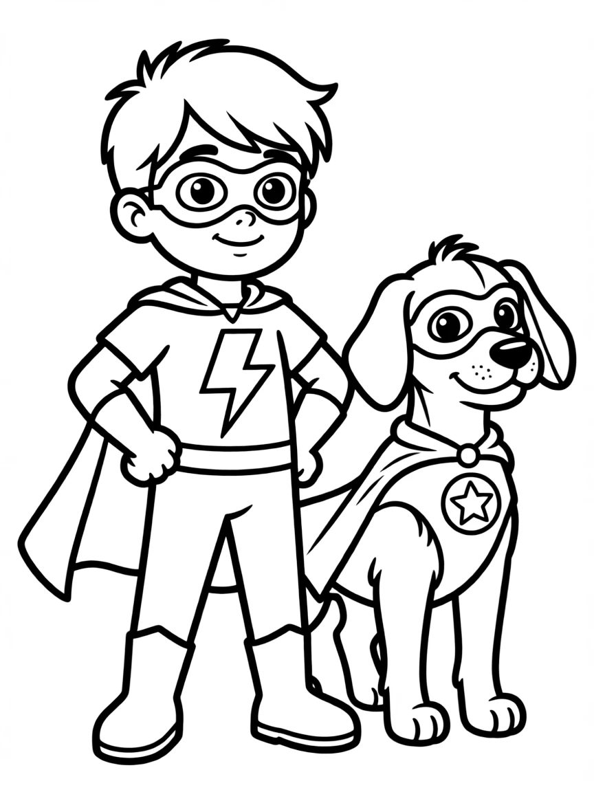A hero's animal companion with its own superhero costume