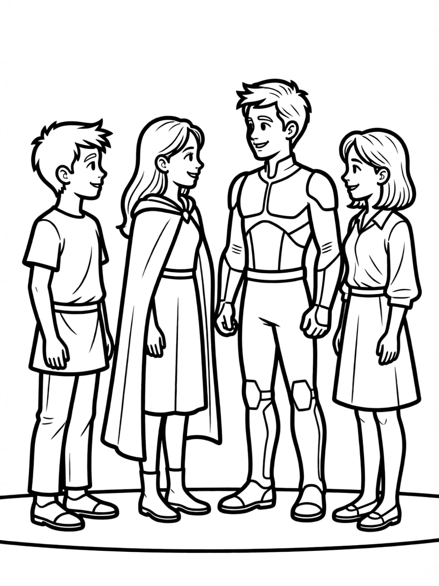 Heroes from different universes meeting for the first time