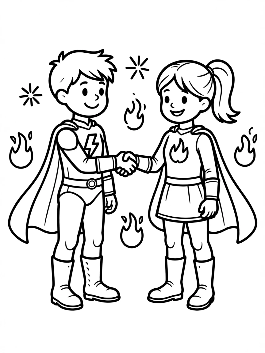 Heroes with opposite powers finding ways to work together