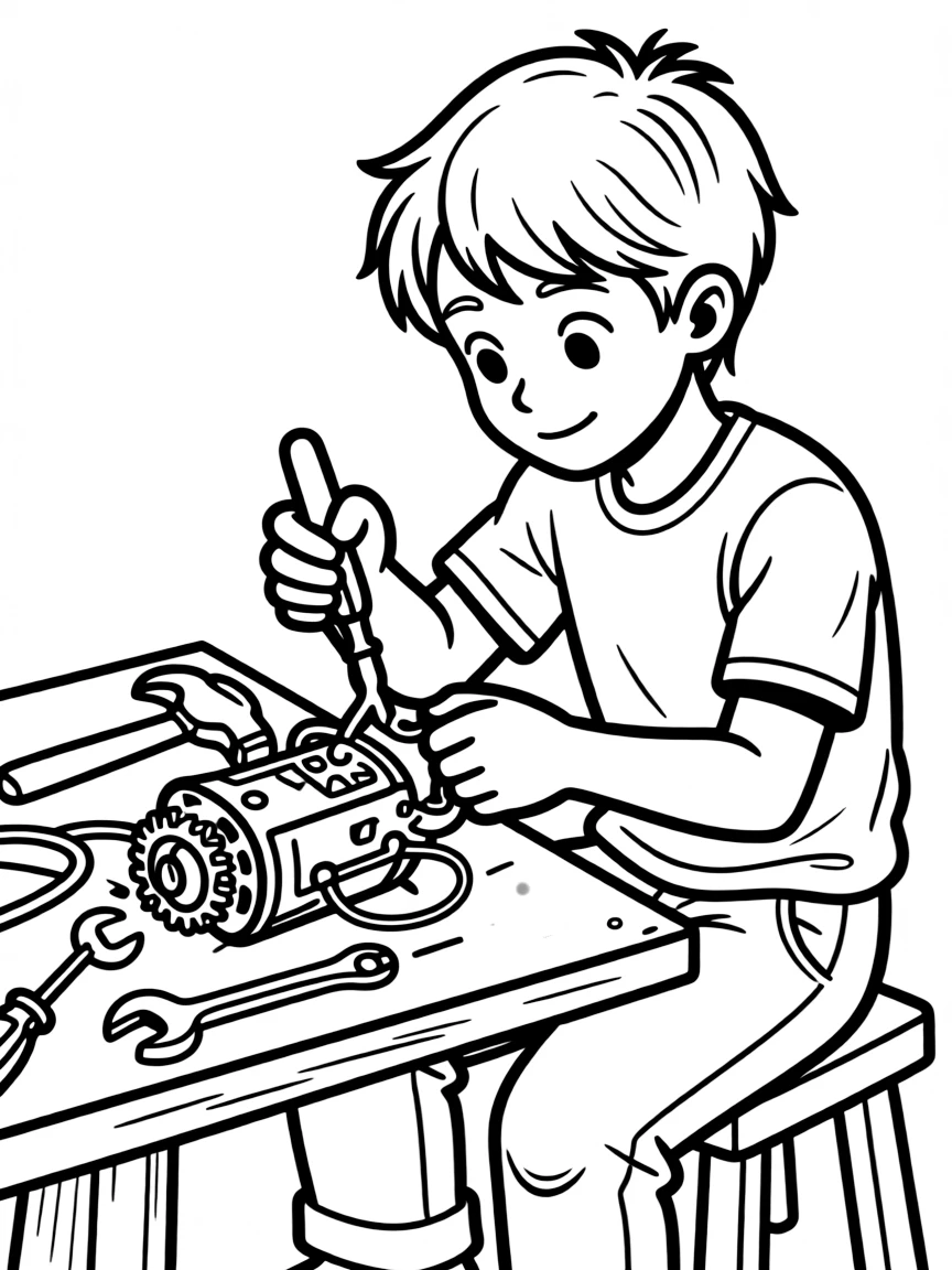 A hero crafting a replacement for damaged equipment