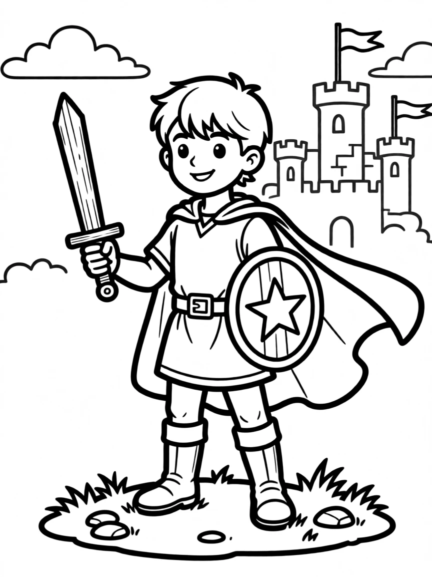 A young hero inspired by stories of past heroes