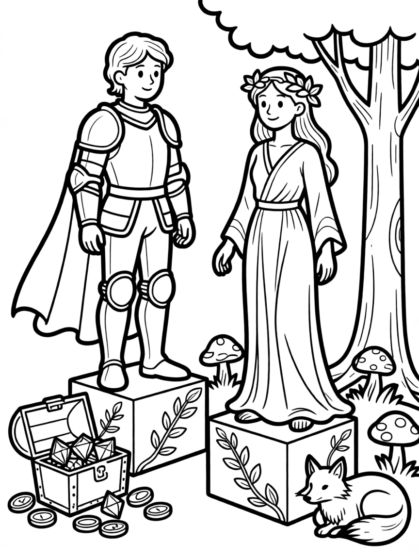 Living statues that serve as guardians for both castle treasures and forest secrets