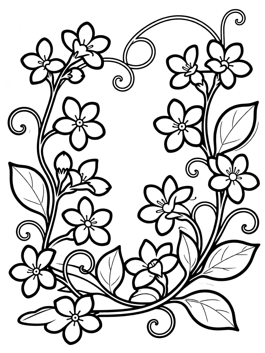 A close-up of jasmine flowers with vines