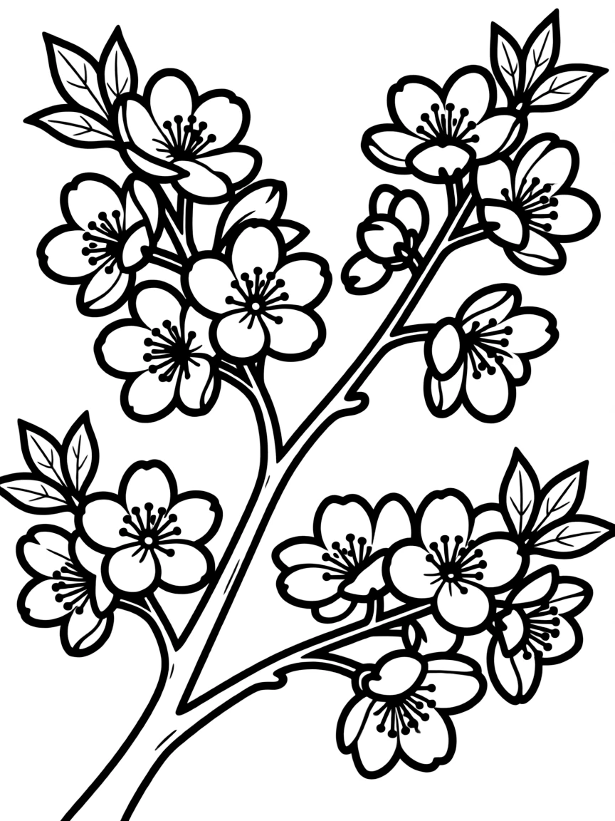 A detailed close-up of tree blossoms