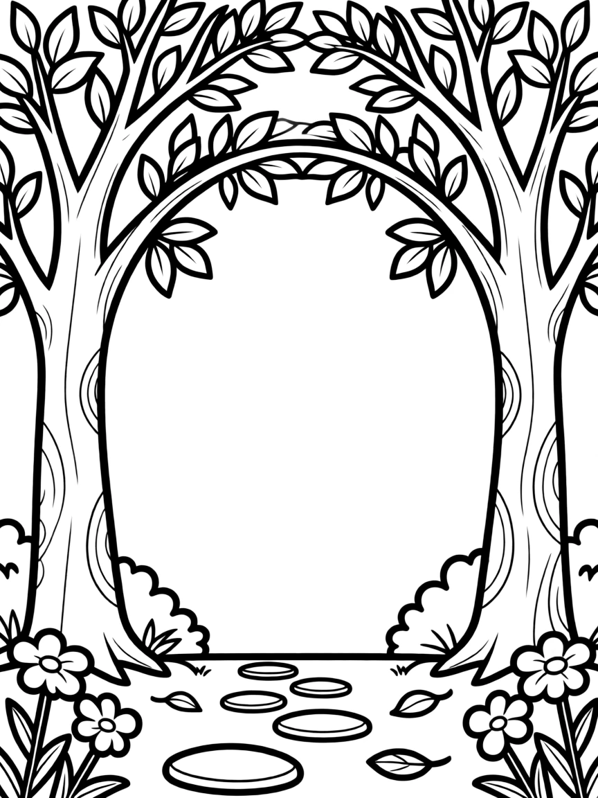 Tree branches forming a natural archway