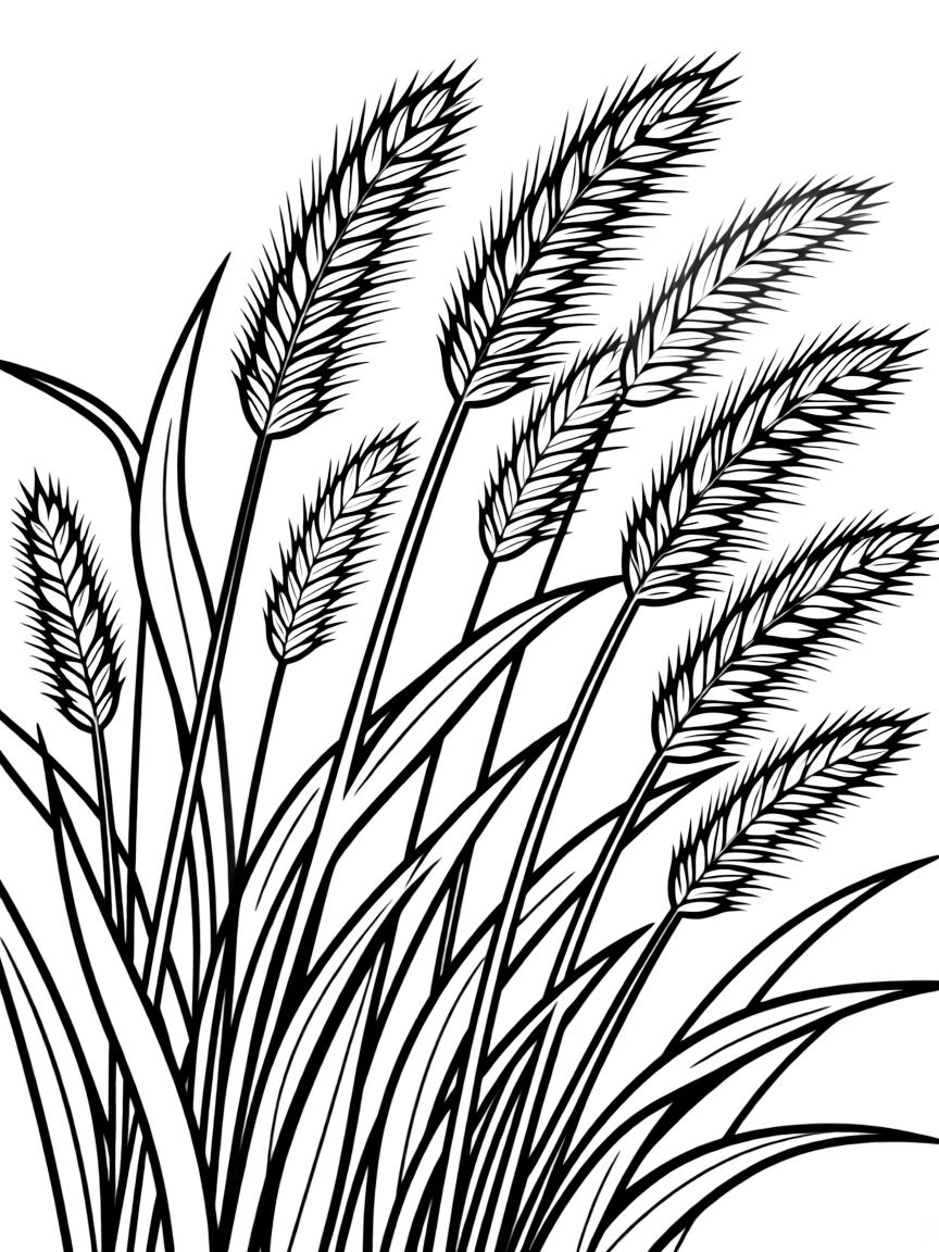 Ornamental grasses with detailed seed heads