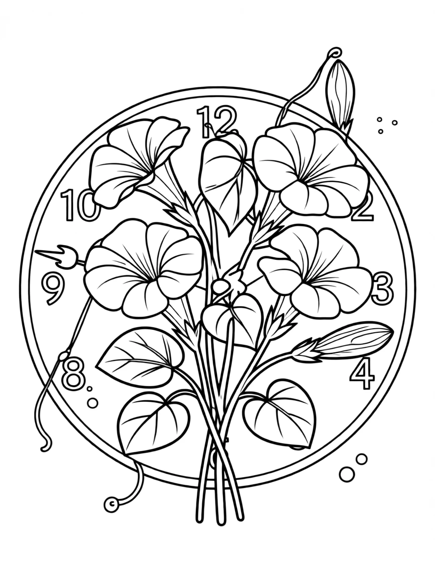 Plants that tell time (Four o'clocks, morning glories)