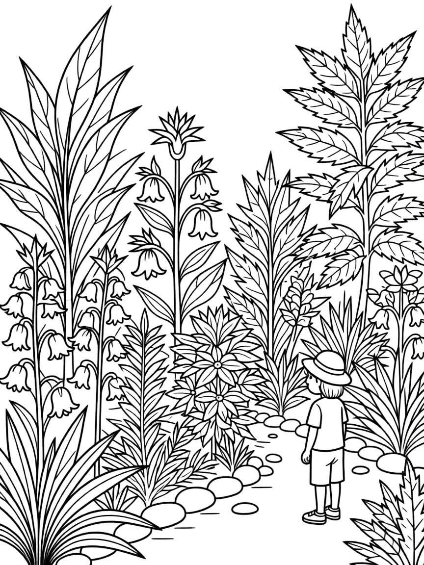 A poison garden with dangerous but beautiful plants