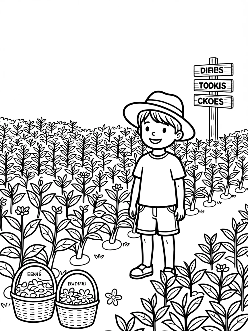 A tea garden with plants used to make different teas