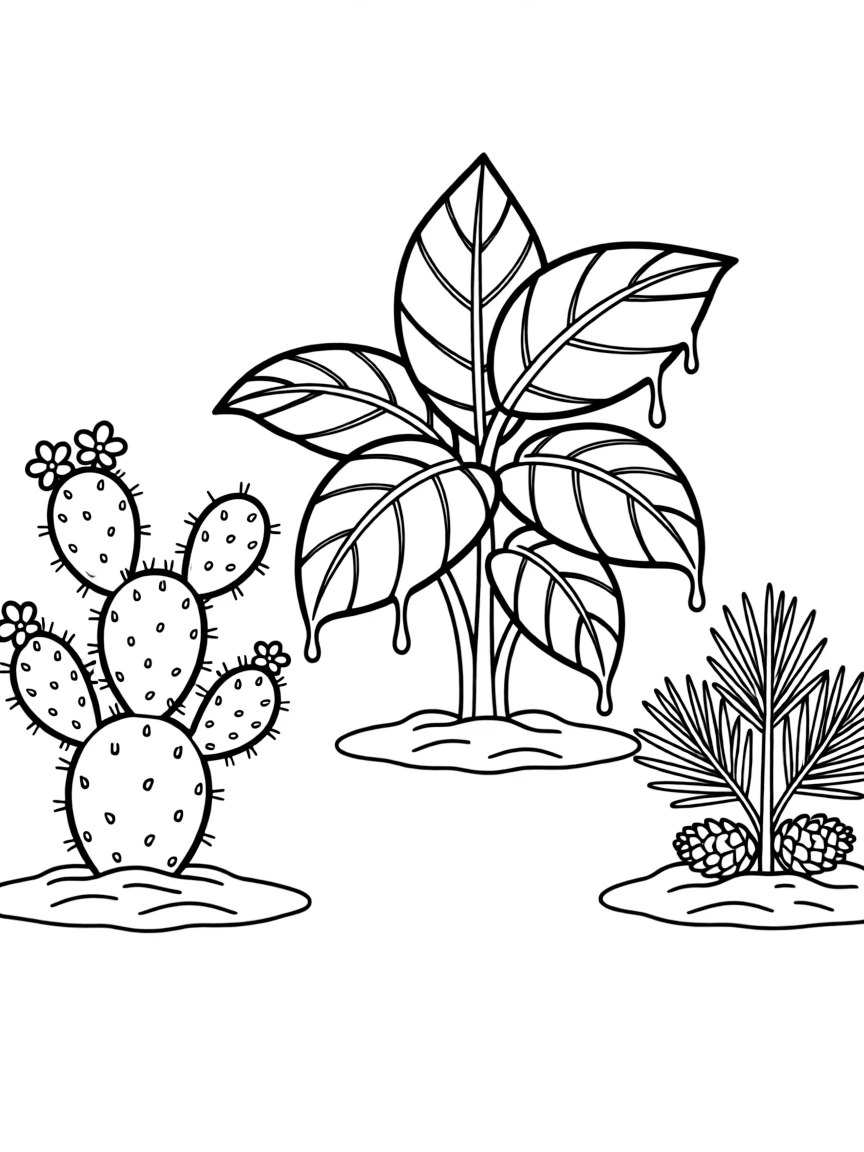 A close-up of plant adaptations for different climates
