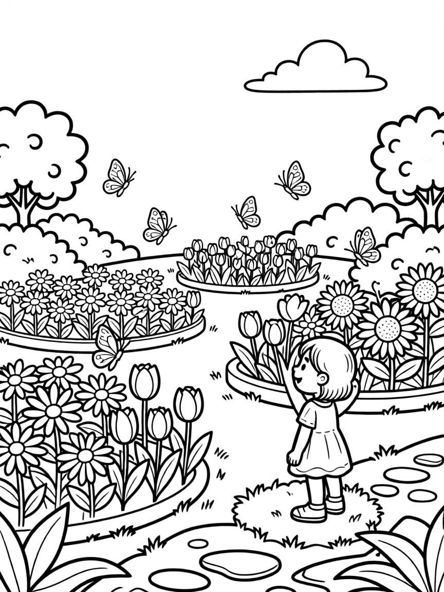 A design for a garden that attracts butterflies