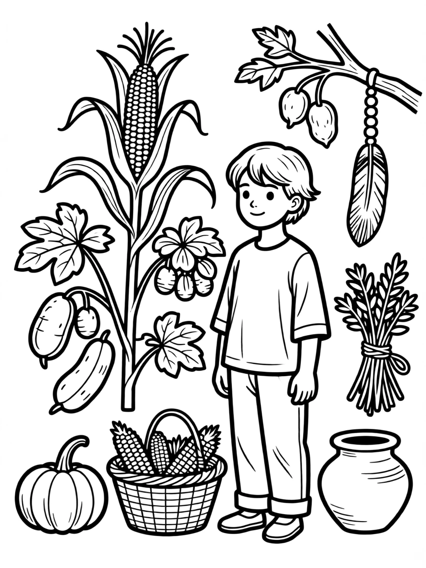 Native American plant use illustrations