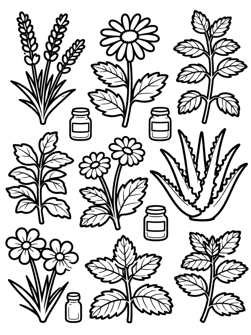 Plants used for making natural remedies