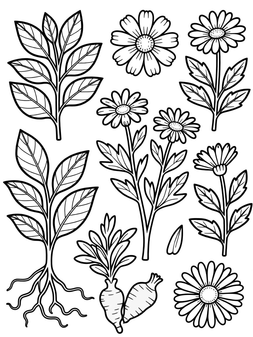 Close-up of plants used for fabric dyes