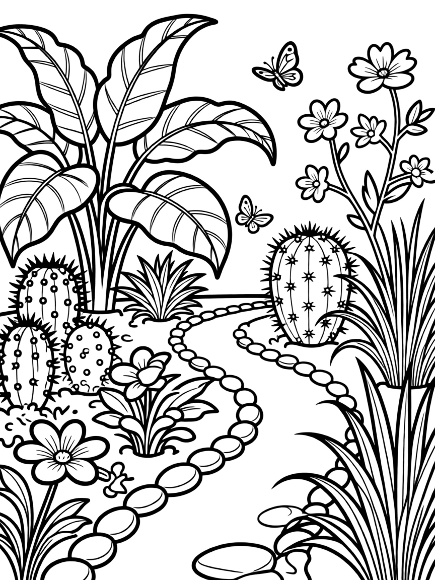 A garden design using plants with unique textures