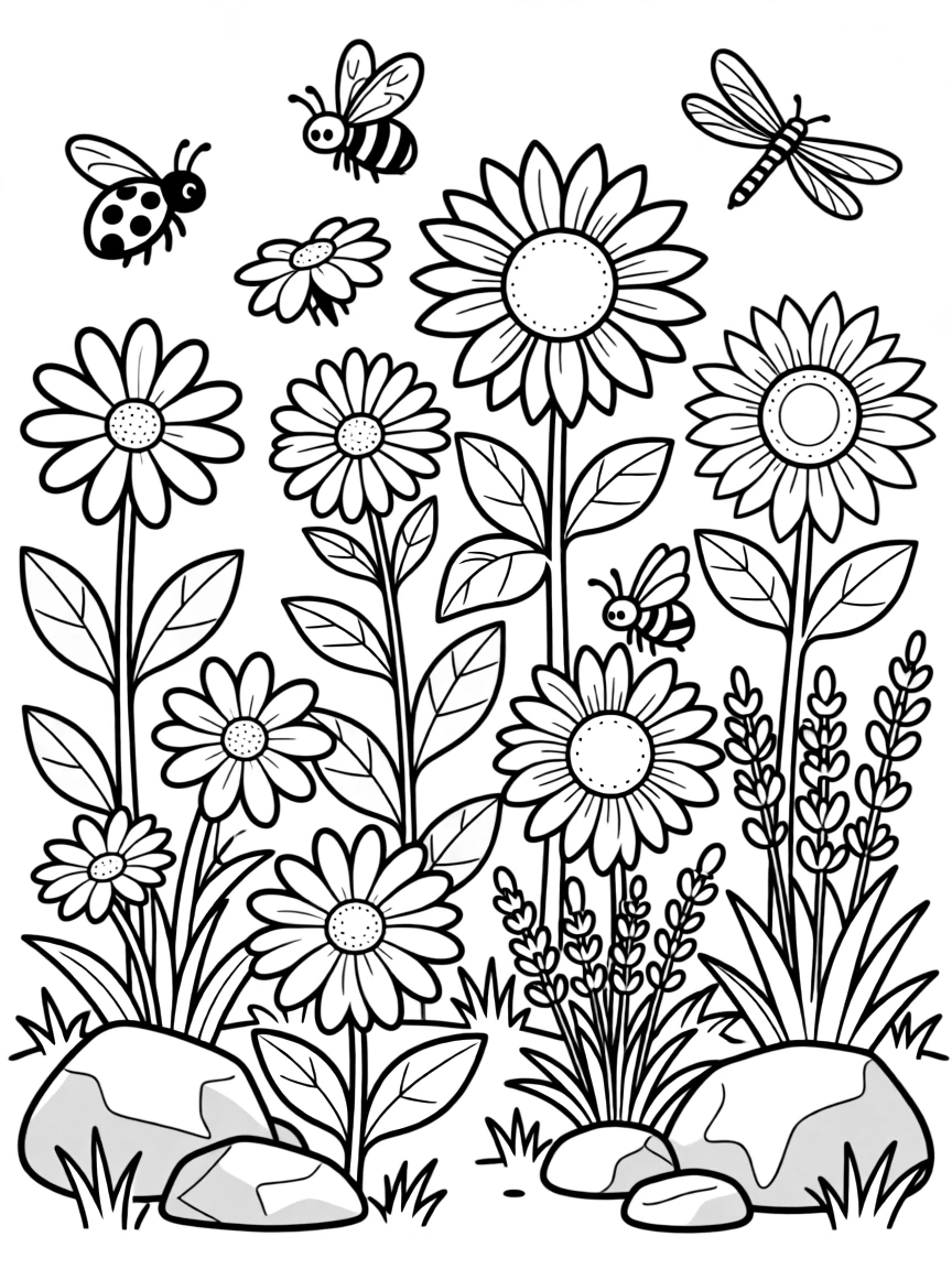 A garden of plants that attract beneficial insects