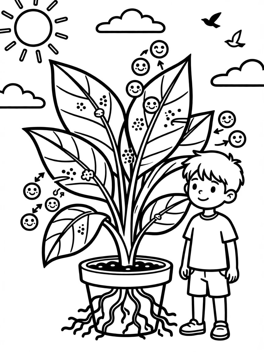 A detailed view of how plants clean the air