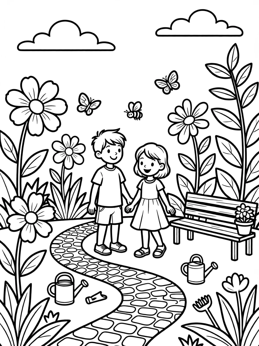 A garden designed to appeal to children