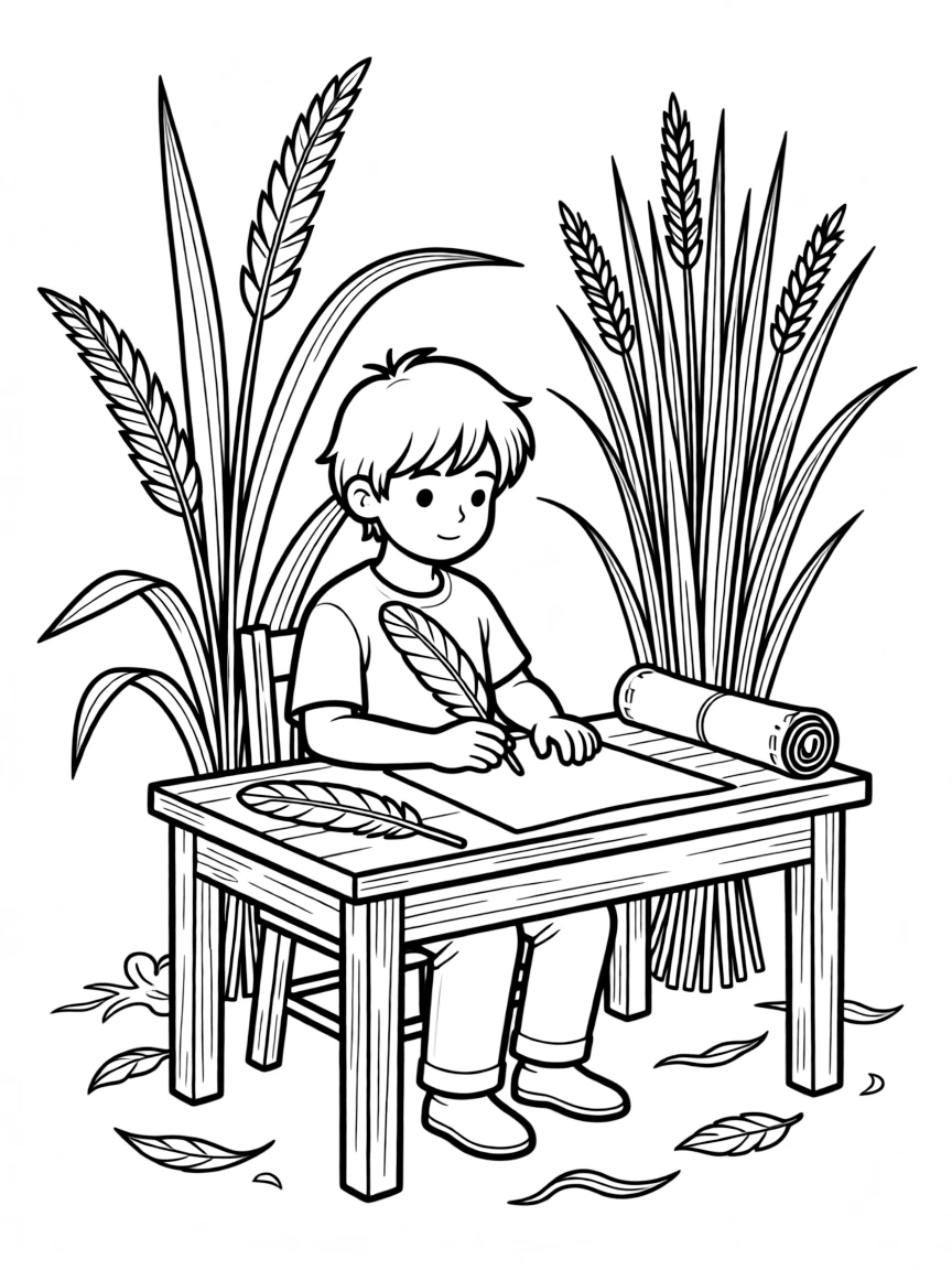 Plants that were used in ancient writing materials