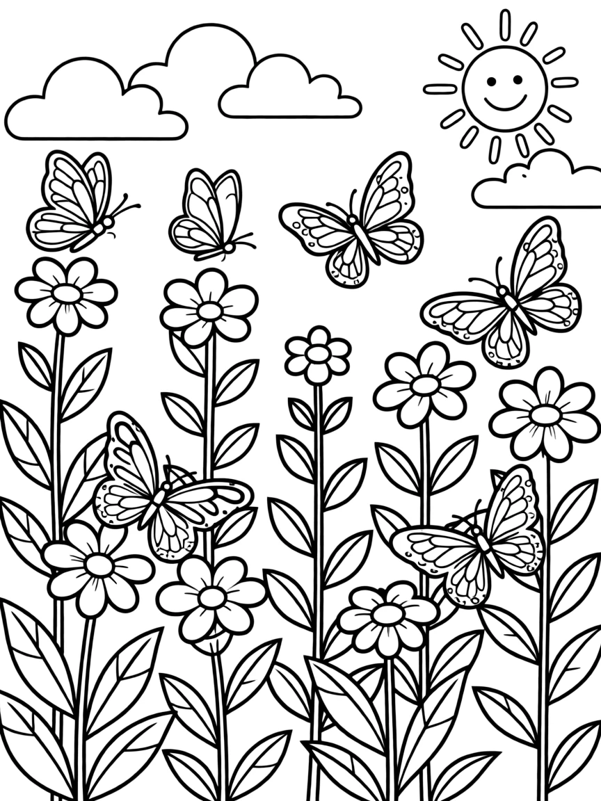A garden designed to attract specific butterflies