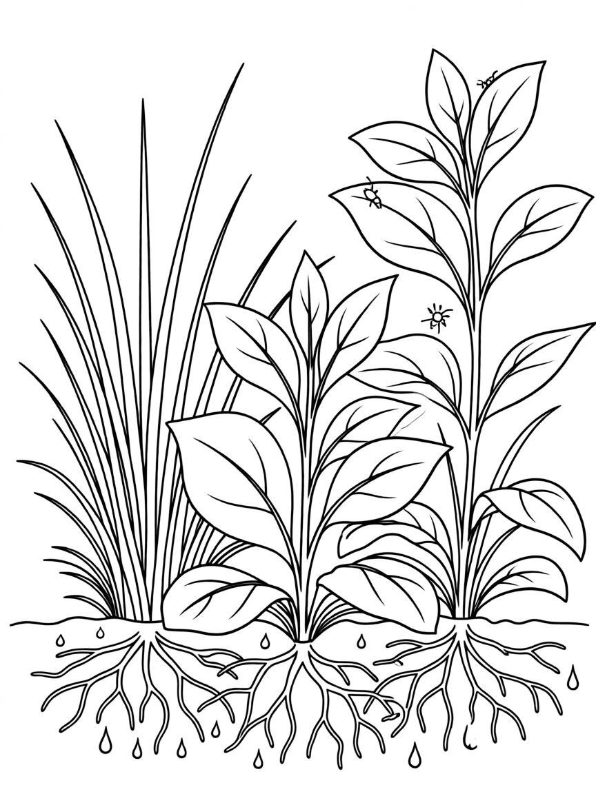 A close-up of plant strategies for resource competition
