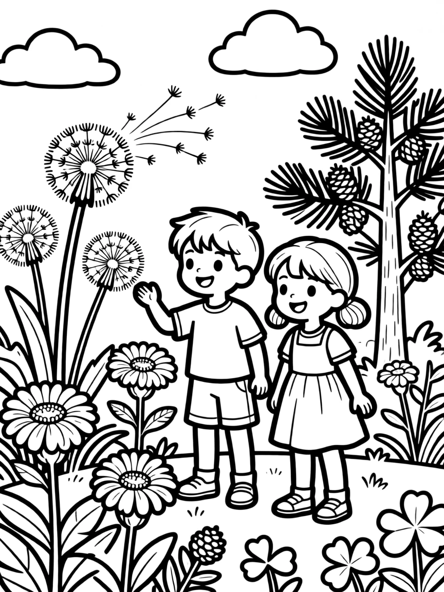 Detailed illustration of plants used for weather prediction