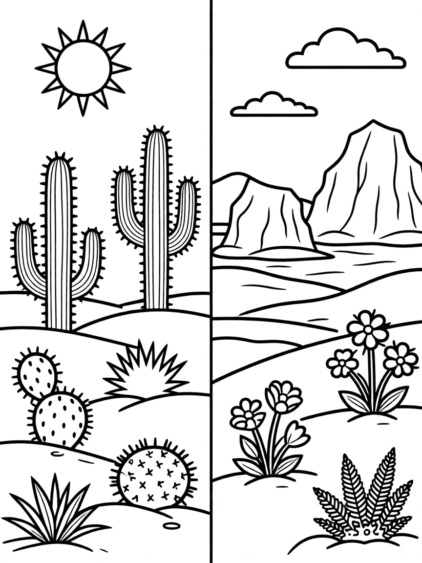 Plants growing in extreme environments (desert, arctic)